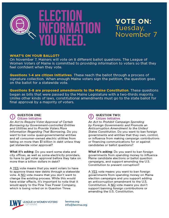 York Maine Ballot Questions Nov 2024 Irena Ginelle